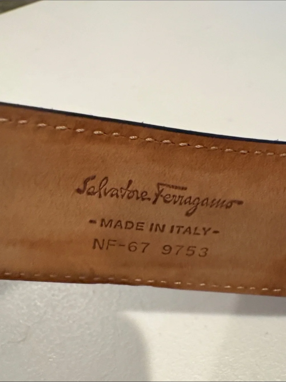 Salvatore Ferragamo - Men's Single Gancio Sude Belt. Navy Blue, Size 115 / US 40